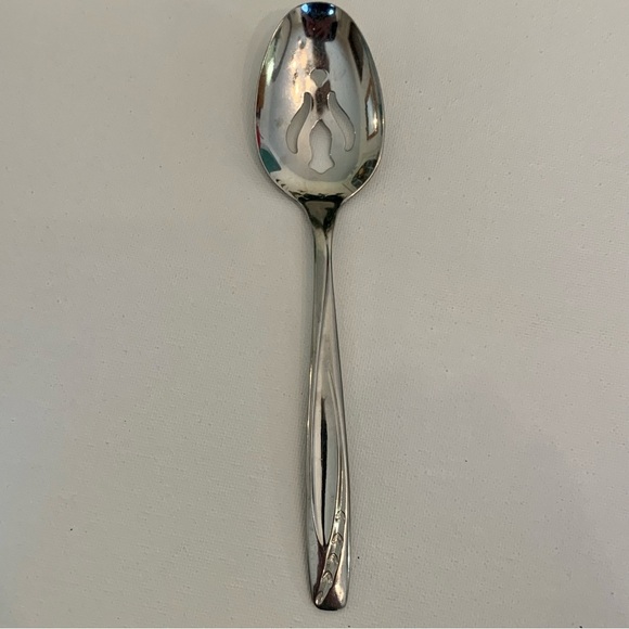 Rogers IS Stainless USA LAWNCREST 7.75" Slotted Serving Spoon Flatware Cutlery - Picture 10 of 10